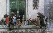 Raimundo Madrazo Coming out of Church oil painting artist